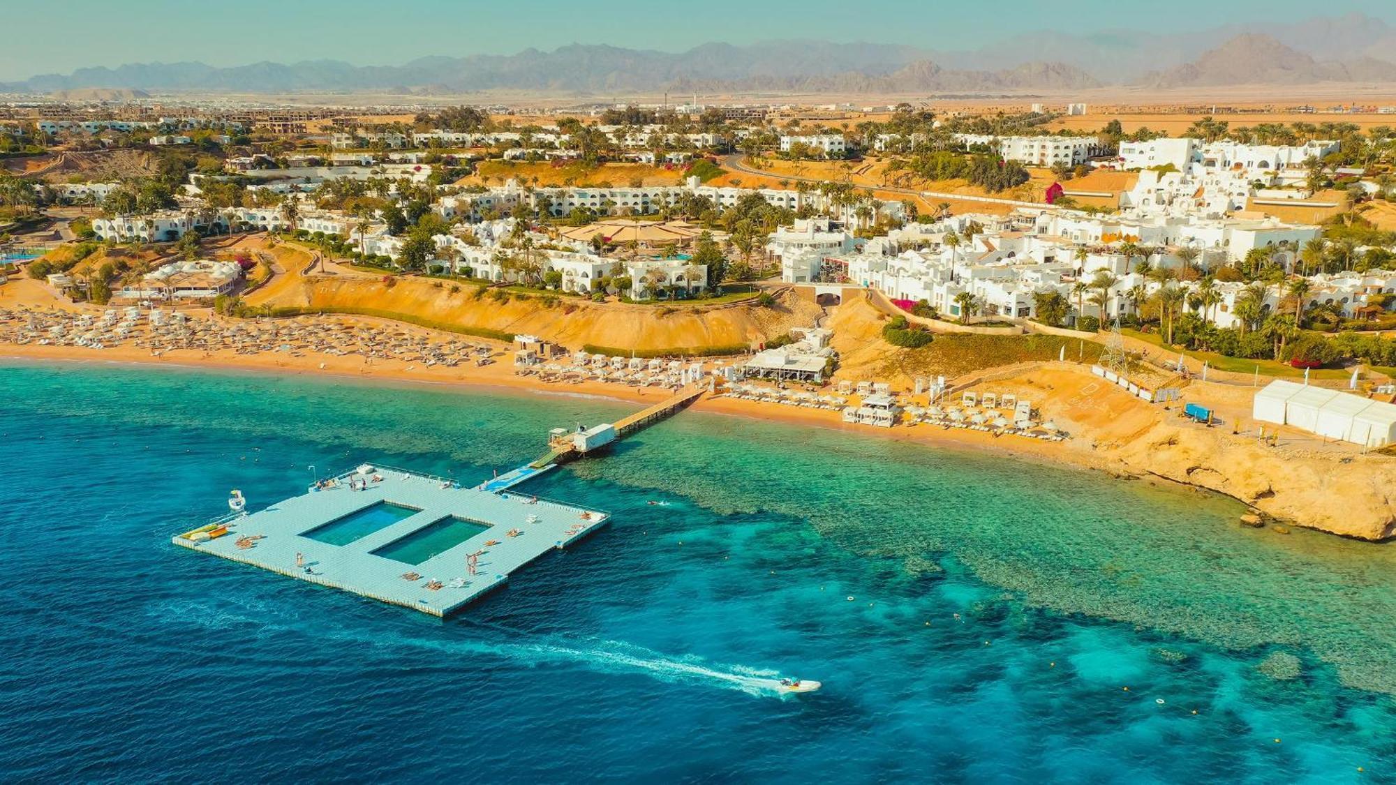 Domina Coral Bay Resort, Diving , Spa & Casino Sarm es-Sejk Kültér fotó Aerial view of El Alamein